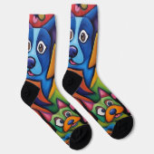 Chaussette Ces chiens abstraits fous (Droite)