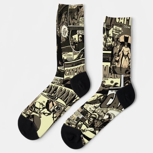 Chaussette C'est la BD de CAT-MAN ! Socks (Gauche)