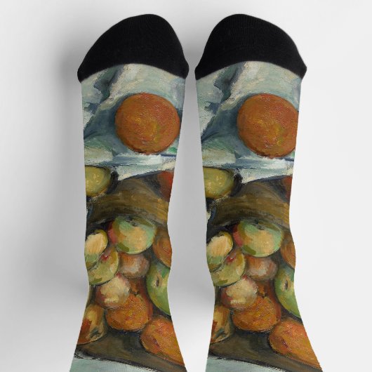 Chaussette Cezanne Panier Pommes Impressionnisme Art (Haut)