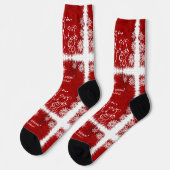 Chaussette Chalk Rouge Et Blanc Snowman - Laisser Neiger (Gauche)