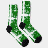 Chaussette Chalk Vert Et Blanc Snowman-Laisser Il Chaussettes (Droite)