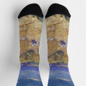 Chaussette Champ de blé de Van Gogh - Moisson dorée Art (Haut)