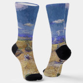 Chaussette Champ de blé de Van Gogh - Moisson dorée Art (Angulaire)
