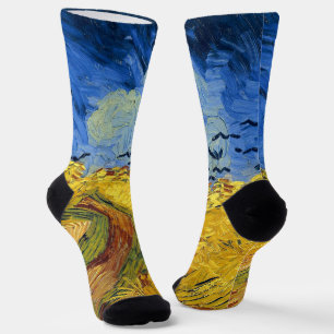Chaussette Champ de blé de Van Gogh peinture impressionniste