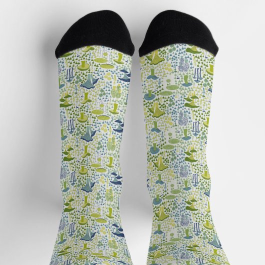 Chaussette Champagne Green Retro (Haut)