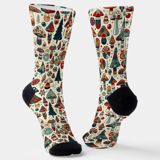 Chaussette Champignons Festifs (Angulaire)