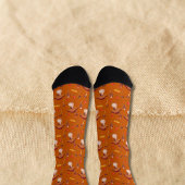 Chaussette Champignons orange brûlés