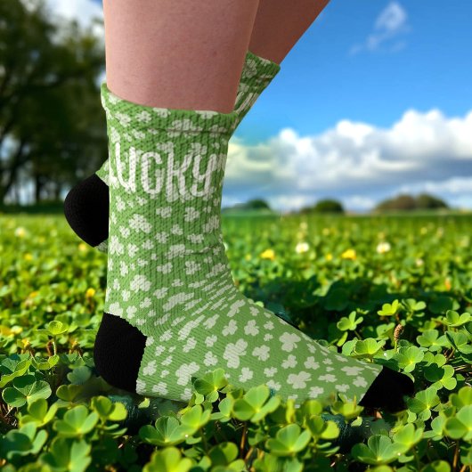 Chaussette Chanceux Shamrock Green Chaussettes papa personnal