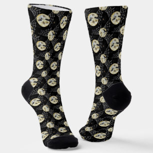Chaussette Chandelle Halloween motif chauve-souris et lune my