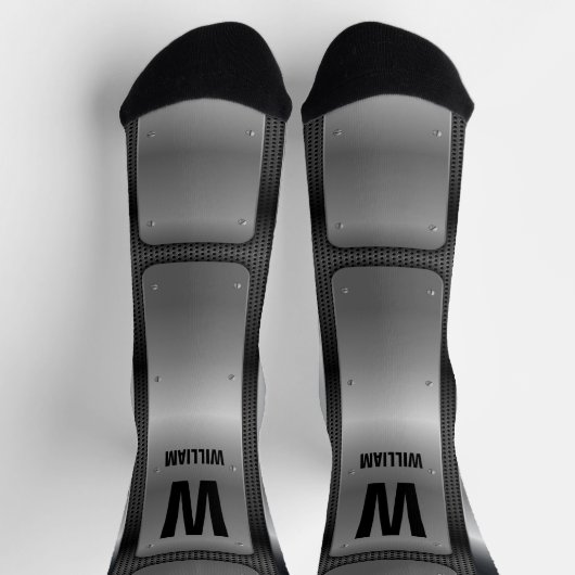 Chaussette Changer initial, Ajouter (supprimer) Nom, Silver M (Haut)