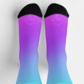 Chaussette Charmante dégradé de bleu violet avec flocon de ne (Haut)