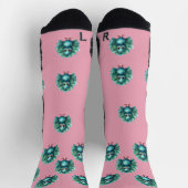Chaussette Charmants chaussettes fantaisie paon bleu, équipag (Haut)