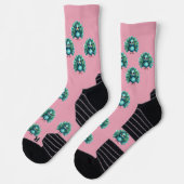 Chaussette Charmants chaussettes fantaisie paon bleu, équipag (Gauche)