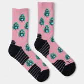 Chaussette Charmants chaussettes fantaisie paon bleu, équipag (Droite)
