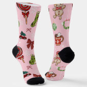 Chaussette Charming Pink Christmas Socks (Angulaire)