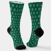 Chaussette Chasseur de Bitcoin vert (Style 2) (Angulaire)