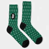 Chaussette Chasseur de Bitcoin vert (Style 2) (Droite)