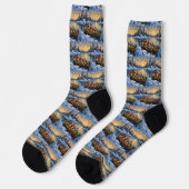 Chaussette Chat abyssin Noël Bateau Vacances (Gauche)