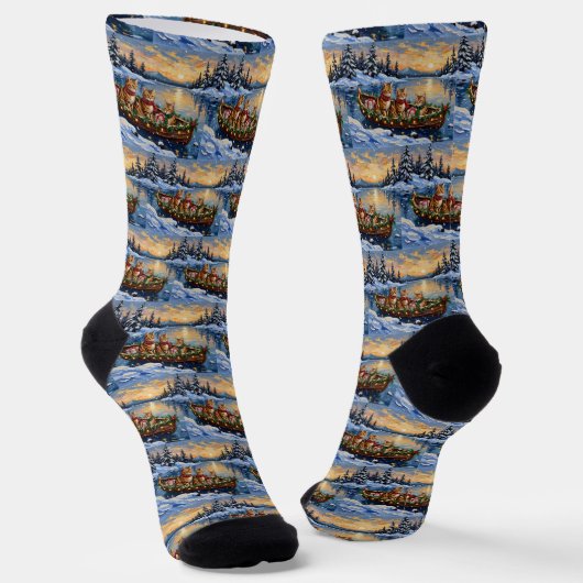 Chaussette Chat abyssin Noël Bateau Vacances (Angulaire)