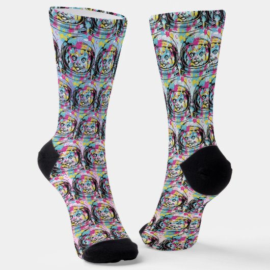 Chaussette Chat Astronaute (Angulaire)