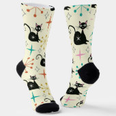 Chaussette Chat atomique du milieu du siècle avec Starburst (Angulaire)
