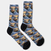Chaussette Chat Bengal Noël Bateau Fêtes (Droite)