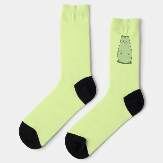 Chaussette Chat Chubby Matcha Vert (Gauche)