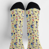 Chaussette Chat dans le Chapeau | Motif Jaune (Haut)