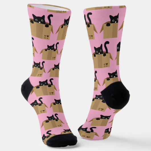 Chaussette Chat dans une boîte Cute Design animal (Angulaire)