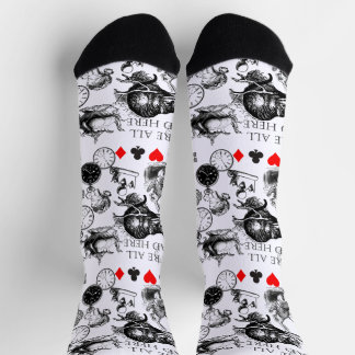 Chaussette Chat de Cheshire classique alice au pays des merve