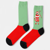 Chaussette Chat de Noël drôle (Gauche)