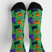Chaussette Chat d'Halloween éffrayant et Chaussettes d'équipa (Haut)