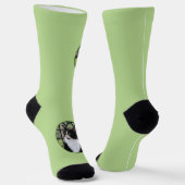 Chaussette Chat en smoking dans la peinture de fenêtre, œuvre (Angulaire)