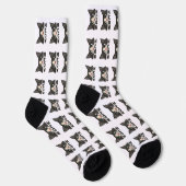 Chaussette Chat en smoking drôle regarde Pun (Droite)