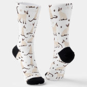 Chaussette Chat et pattes de Siamese blanc (Angulaire)