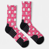 Chaussette Chat mignon avec chaussettes roses | Motif Feline (Droite)
