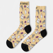 Chaussette Chat mignon Cool Hippie Chaussettes Jaunes (Gauche)