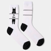 Chaussette Chat noir adorable avec nom Chaussettes d'équipage (Droite)