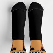Chaussette Chat noir drôle d'Halloween (Haut)