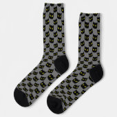 Chaussette Chat noir et gris motif Halloween (Gauche)