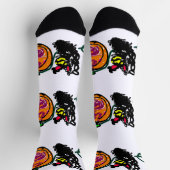 Chaussette Chat noir joie automne  (Haut)