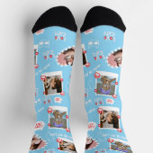 Chaussette Chat Personnalisé Photo Collage Chaussettes Avec N (Haut)