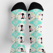 Chaussette Chat siamois rétro de Noël (Haut)