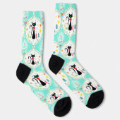 Chaussette Chat siamois rétro de Noël (Droite)