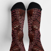 Chaussette Chat tigré peau léopard tendance tacheté rayé (Haut)