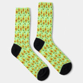 Chaussette Chat vert Avocado (Droite)