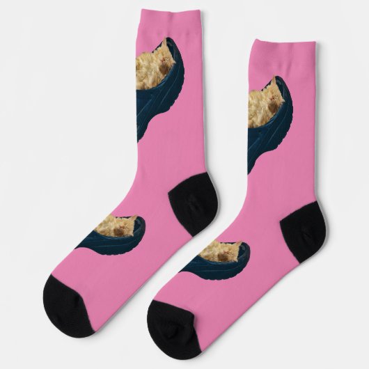 Chaussette Chaton À Dormir En Chaussure Croc, Chaussettes D'É (Gauche)