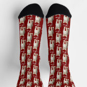 Chaussette Chaton Tigré Avec Texte Marron (Haut)