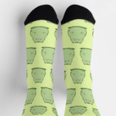 Chaussette Chaton Vert Matcha Rondouillard (Haut)