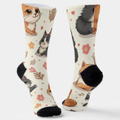 Chaussette Chatouilleuse chaussettes de caractère de chat. (Angulaire)
